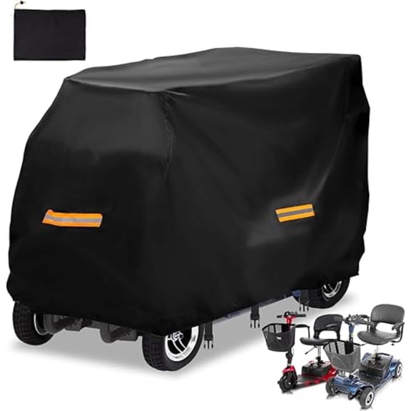TETSELF Upgraded Electric Scooter Storage Cover, 420D Heavy-Duty Oxford Fabric, 3 Snap Buttons, 56.7 x 26.8 x 38.98 in