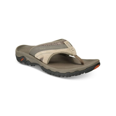 TEVA Mens Beige Mixed Media Padded Non-Slip Pajaro Round Toe Slip On Flip Flop Sandal 11