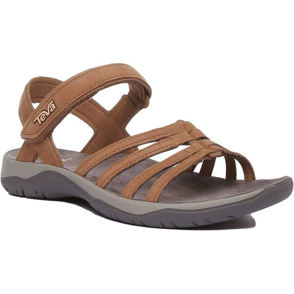Teva Elzada Women's Strappy Leather Sandal in Tan Size 7