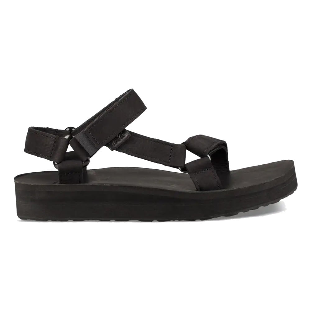 TEVA Womens Midform Universal Leather Sandal Color Black Size