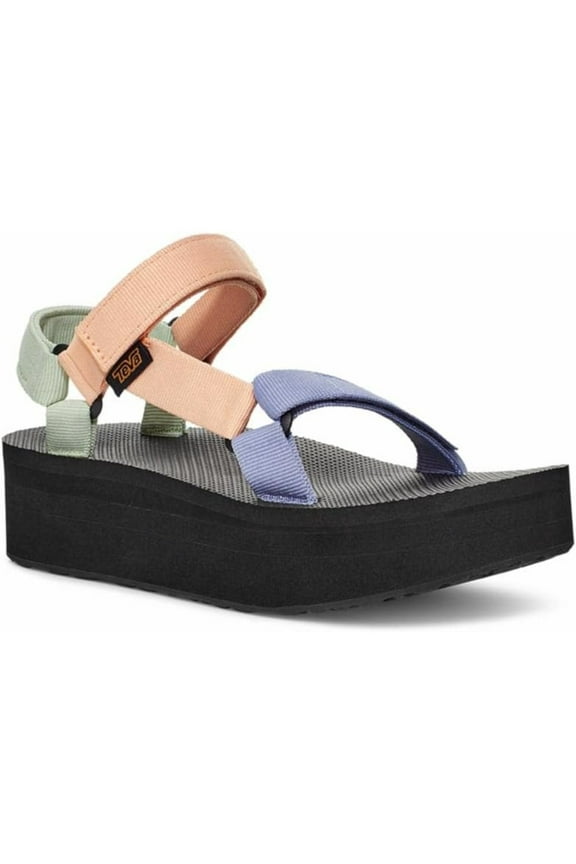 Womens Purple Color Block Fast-Drying Cushioned Arch Support Odor Control Flatform Universal Round Toe Slingback Sandal 10