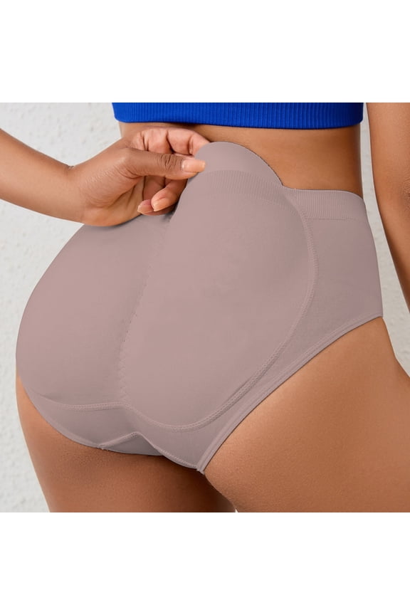 Butt Lifter Panties for Women Padded Underwear Seamless Booty Pads Enhancer Shapewear Butt Lifting Panty for Under Dresses Solid Color Detachable Hip Pad Peach Hip Shaping Underwear Pants