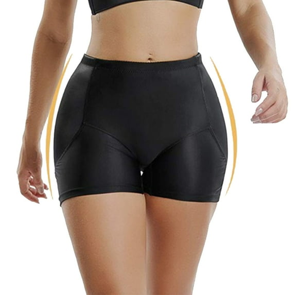 TEVEQ Butt Lifting Shapewear for Women Tummy Control Shaping Shorts Thigh Slimming Panties Mid Waisted Shaper Hip Enhancer Body Shaper Shorts Women Waist Underwear Hip Enhancer Pads Firm Thigh Slimme