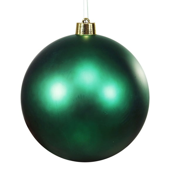 TEVEQ Christmas 8" Extra Large Solid Oversized Huge Big Outdoor Plastic, Ball Ornament Hanging Tree Decorations