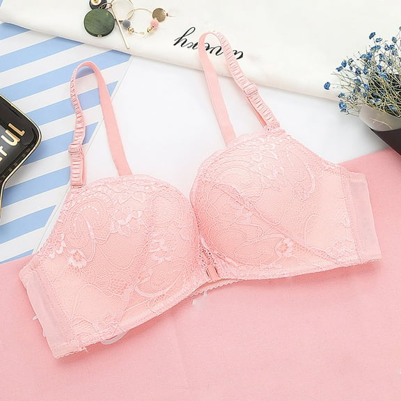 TEVEQ Front Closure Bras for Women Front Snap Closure Padded Bra for Women, No Underwire Full Coverage Comfortable Bra Everyday Seamless Bras Womens No French Womens Front Close Bra T Back Plus Size