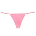 thumbnail image 1 of TEVEQ Mens Underwear Seamless No Show Low Waist Mens Briefs Mens Underpants Waist Back Underwear G-String Low Briefs Pink 4Xl, 1 of 3