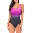 thumbnail image 1 of TEVEQ One Piece Swimsuit Women Tummy Control Swim Suits for Women 2025 Up Swimwear Costume Swimsuit Padded Swimming Womens Sets Monokini Bikini Swimwears Tankinis Set Purple 3Xl, 1 of 9