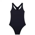 thumbnail image 1 of TEVEQ One Piece Swimsuit Women Tummy Control Swim Suits for Women 2025 Trendy Mordlanka Swimwear for Women Teens Thin Strap Swimsuits Black S, 1 of 9