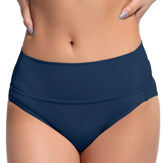 TEVEQ Period Swimwear Bikini Menstrual Leakproof Swim Bottoms Period Bathing Suits for Teens Girl Women's Full Coverage Bikini Bottomsswimming Physiological Underwear Swimming Shorts Navy Xl