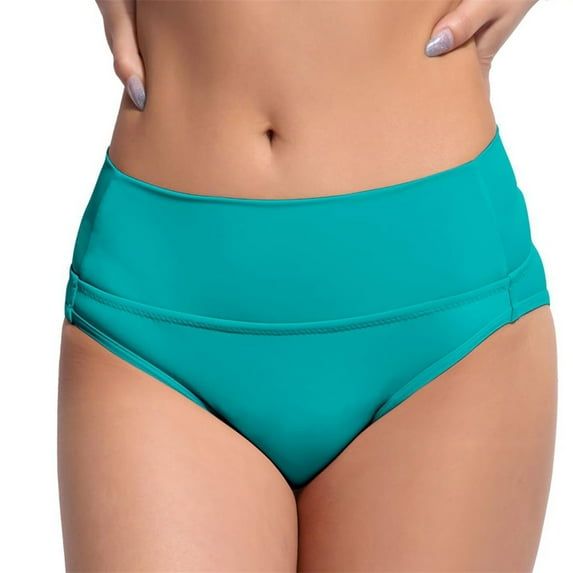 TEVEQ Period Swimwear Bikini Menstrual Leakproof Swim Bottoms Period Bathing Suits for Teens Girl Women's Full Coverage Bikini Bottomsswimming Physiological Underwear Swimming Shorts Green Xl