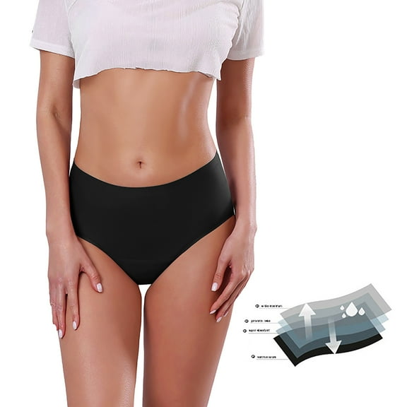 TEVEQ Period Swimwear for Women Menstrual Leakproof Bikini Bottoms for Women Tummy Control Full Coverage Swimsuit Bottoms for Women Swim Shorts High Waisted Underwear Retro Basic Mid Waist Bottom
