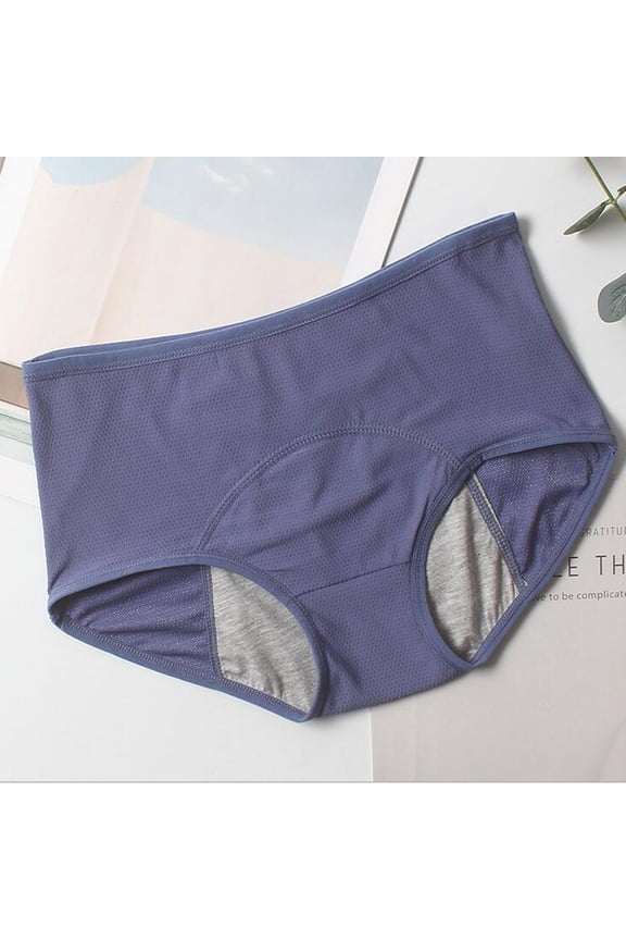 Period Underwear for Women Leak Proof Menstrual Panties,Comfort Incontinence Protective Briefs,Postpartum Underwear Leak Proof Menstrual Women Underwear Physiological Waist Pants Blue Xxl