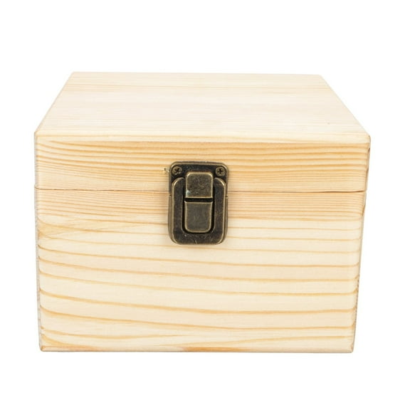 TEVEQ Promotion!Home Textile Storage,Box Wooden Chest Storage Wood Small Case Gift Unfinished Mini Lockable Keepsake Jewelry Trinket Candy Packaging