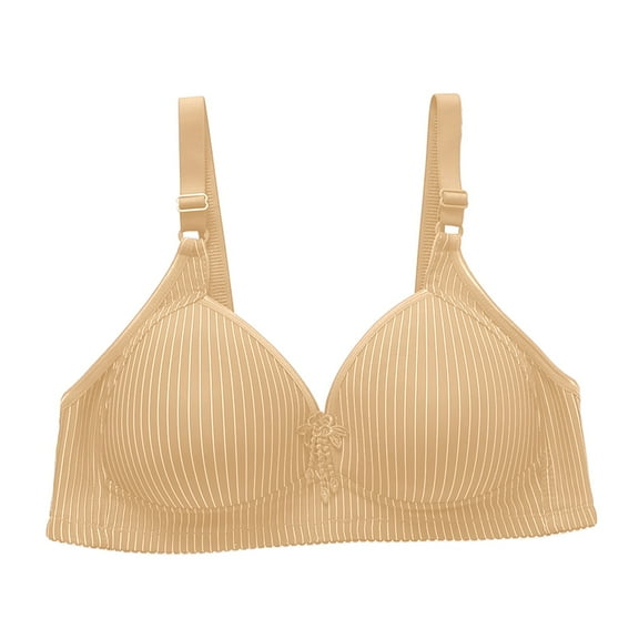 TEVEQ Push Up Bras for Women T-Shirt Bra Full Coverage Plunge Padded Support Underwire Bras for Making The Breasts Look Anti Sagging Gathering and Without Underwire. Thin Bra for Women Beige Xl