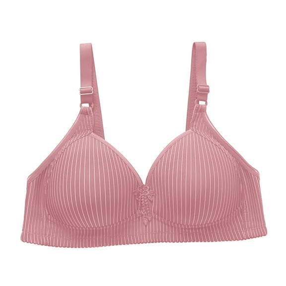 TEVEQ Push Up Bras for Women T-Shirt Bra Full Coverage Plunge Padded Support Underwire Bras for Making The Breasts Look Anti Sagging Gathering and Without Underwire. Thin Bra for Women Light Pink S