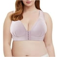 thumbnail image 1 of TEVEQ Seamless Front Close Bras for Women Breathable Bras Floral Plus Size Bra Upgraded Wireless Everyday Bralettes Post Surgery Bras No Underwire Comfort Tshirt Bra Smoothing Padded Bralette XXL, 1 of 8