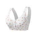 thumbnail image 1 of TEVEQ Seamless Front Closure Bras for Women Wireless Full Coverage Support Bra Comfortable No Underwire Everyday Bras Large Size Thin Non Wire Front Buckle Vest Bra Beige 36, 1 of 7