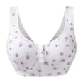 thumbnail image 1 of TEVEQ Seamless Front Closure Bras for Women Wireless Full Coverage Support Bra Comfortable No Underwire Everyday Bras Large Size Thin Non Wire Front Buckle Vest Bra Purple 38, 1 of 3