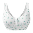 thumbnail image 1 of TEVEQ Seamless Front Closure Bras for Women Wireless Full Coverage Support Bra Comfortable No Underwire Everyday Bras Large Size Thin Non Wire Front Buckle Vest Bra Green 46, 1 of 2