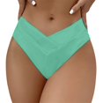 thumbnail image 1 of TEVEQ Swimwear Bikini Bottoms for Women 2025 New Women V Cut Bikini Bottom High Cut Bathing Suit Bottom Mid Swim Bottoms Swimsuit Mint Green S, 1 of 5