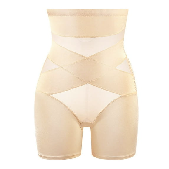 TEVEQ Tummy Control Body Shaper Shorts - High Waist Thigh Slimmer Panties Shapewear for Women High Waisted Body Shaper Shorts Girdles Thigh Slimmer Underwear Beige L