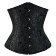thumbnail image 1 of TEVEQ Underbust Corset Tops for Women: Adult Halloween Costumes Woman 2025 Cosplay Historical Reenactments Themed Parties Corsets Size Fashion Outfit Plus Women's Boned Shapeware Black L, 1 of 5