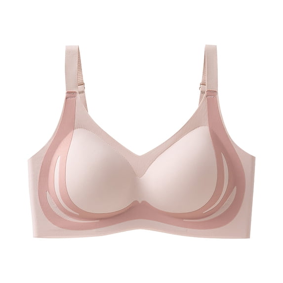 TEVEQ Wireless Bras for Women Posture Correcting Bra Smoothing Bra Wire Free Lifting Bras Sports Bra for Running Yoga Super Gather Underwear Full Coverage Bra Bralette Vest Crop Top L