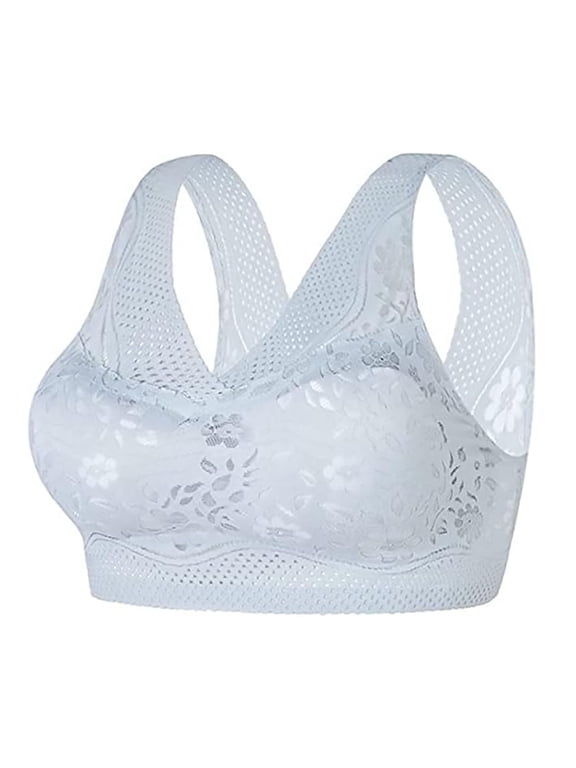 Women'S Orthopedic Anti-Sagging Bra for Senior Women Posture Correcting Bra Breathable Push Up Bras,No Underwire Seamless Full Support Plus Size Everyday Bra,Push Up Bra for Senior Women Grey M