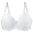thumbnail image 1 of TEVEQ Women’S Push Up Lace Bra Comfort Padded Underwire Bra Lift Up Add One Cup Women's Bra Strap Strap Bra Set Women's Big Tight Classic Bra Set Women's Comfort Bra Bra Everyday Bra Bra White 85Dd, 1 of 3