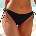 thumbnail image 1 of TEVEQ Women's Low Rise Adjustable Side Tie Bikini Bottoms Full Coverage Swimsuit Bottoms Women String Tie Side Bikini Bottoms Moderate Coverage Swimsuit Bottom Waist Bathing Suit Black L, 1 of 7