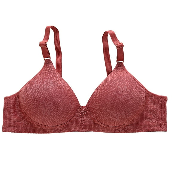 TEVEQ Women's Push Up Bra Full Coverage Breathable No Underwire Bralettes Bra Lift Up Everyday Seamless Bra Breathable for and Mothers Large Breasts Comfortable Full Cup Bra That Gathers Wine Xl