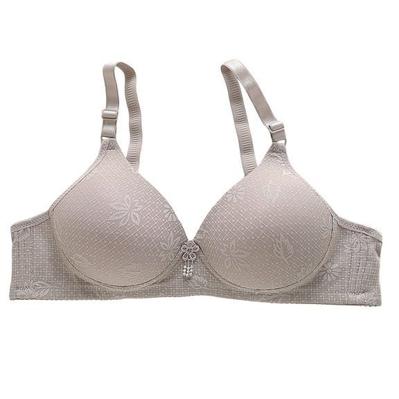 TEVEQ Women's Push Up Bra Full Coverage Breathable No Underwire Bralettes Bra Lift Up Everyday Seamless Bra Breathable for and Mothers Large Breasts Comfortable Full Cup Bra That Gathers Light Ashy M
