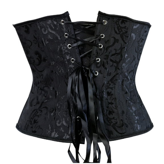 TEVEQ Women's Vintage Floral Print Underbust Corset Tops Vintage Boned Corset Belt Corset Underwear Corsets Size Fashion Outfit Plus Women's Boned Shapeware