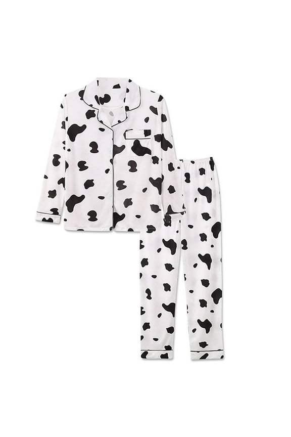 Womens Cotton Pajama Sets Long Sleeve Button Down Shirt and Pants Sleepwear 2 Piece Gingham Pj Set Pajamas Women Lapel Vest Suit Trousers Plus Size Home Grey Xxl