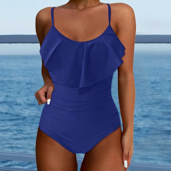 TEVEQ Womens Swimsuit Tummy Bathing Suit Cute Slimming Flatterin One Piece Swimsuit Women Tummy Control Slimming Cheeky Modest 2025 Trendy Swim Suits for Women 2025 Bathing Suit for Women One Piece