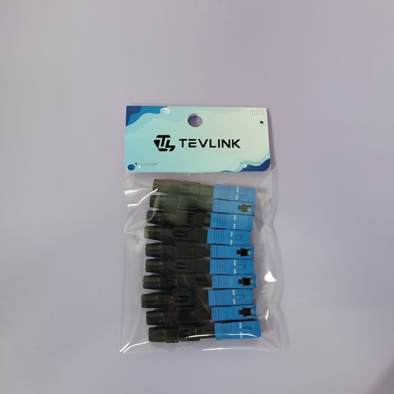 TEVLINK Optical fiber connectors Quick Assembly, Low Insertion Loss, Blue