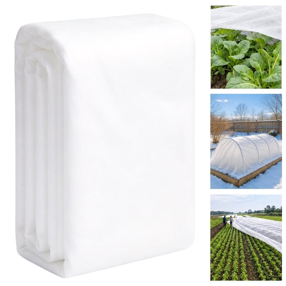 TEWANGO Plant Covers Freeze Protection, 10x50ft Reusable Frost Cloth Blanket, 1.2oz White Cover, Breathable Winter Outdoor Plant Freeze Protection, Cut to Size Pest Protection