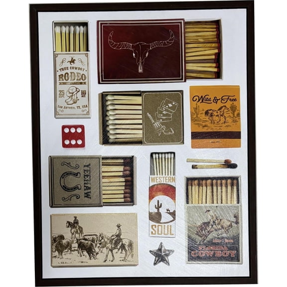TEX MATCHBOX ART FRAMED CANVAS