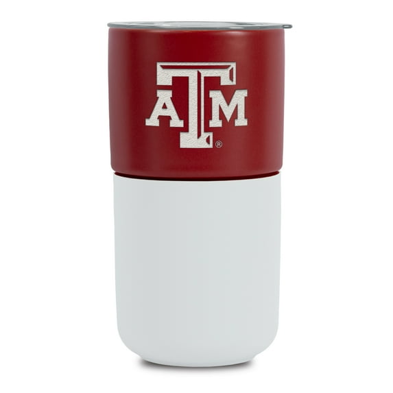TEXAS A&M CERAMIC 16OZ TUMBLER - TWO-TONE TEAM COLORS WITH SLIDE LID