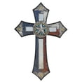 thumbnail image 1 of De Leon Collections 12694 Ornate Texas Flag Lone Star Tile Accent Cross Wall Dcor, 1 of 1