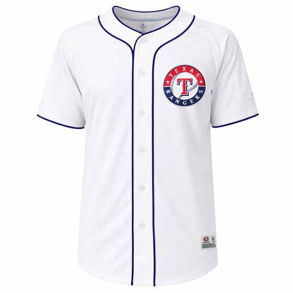 MLB Texas Rangers Men's White Full Button Jersey