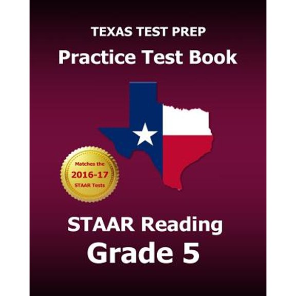 Pre-Owned TEXAS TEST PREP Practice Test Book STAAR Reading Grade 5, 9781500629328, 1500629324, Paperback,