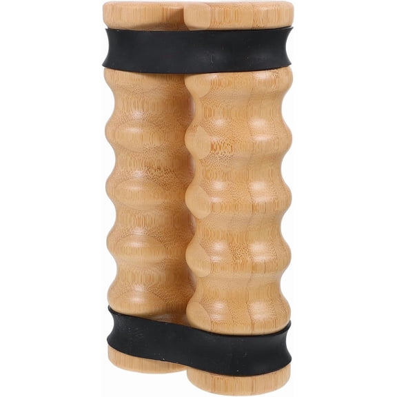 TEXBM Wooden Handle Exercise Stick Resistance Bands Set for Strength Training and Core Workouts, Portable Gym Stick for Arm and Shoulder Fitness at Home
