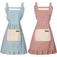 thumbnail image 1 of TEXIJUSO‎ 2 Pcs Adjustable Kitchen Apron Cooking Apron for Women for Men With Pockets Work Apron Grill Restaurant, 1 of 8