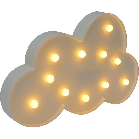 TEXIJUSO Night Light, Kawaii Cloud LED Lamps for Bedroom and Wall Decor, Battery Operated Bedside Nursery Lamp for Kids