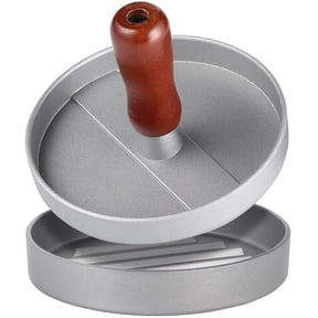 TEXIJUSO Non-Stick Burger Press, Patty Maker Aluminum Patty Mold for BBQs Housemade Hamburger - Silver