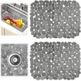thumbnail image 1 of TEXIJUSO Sink Mat, 40 x 30 cm Sink Liner, Sink Protector Mat, Sink Protection Mat, Pebble Shaped Sink Protection, Drying Mat, Multifunctional for Kitchen Sink Floor, 1 of 7