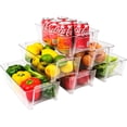 thumbnail image 1 of TEXIJUSO Pack of 6 Fridge Organiser Set - Clear Storage Containers & Drawers for Efficient Refrigerator Organisation – Space-Saving Fridge Storage Solutions for Food and Utensils, 1 of 8
