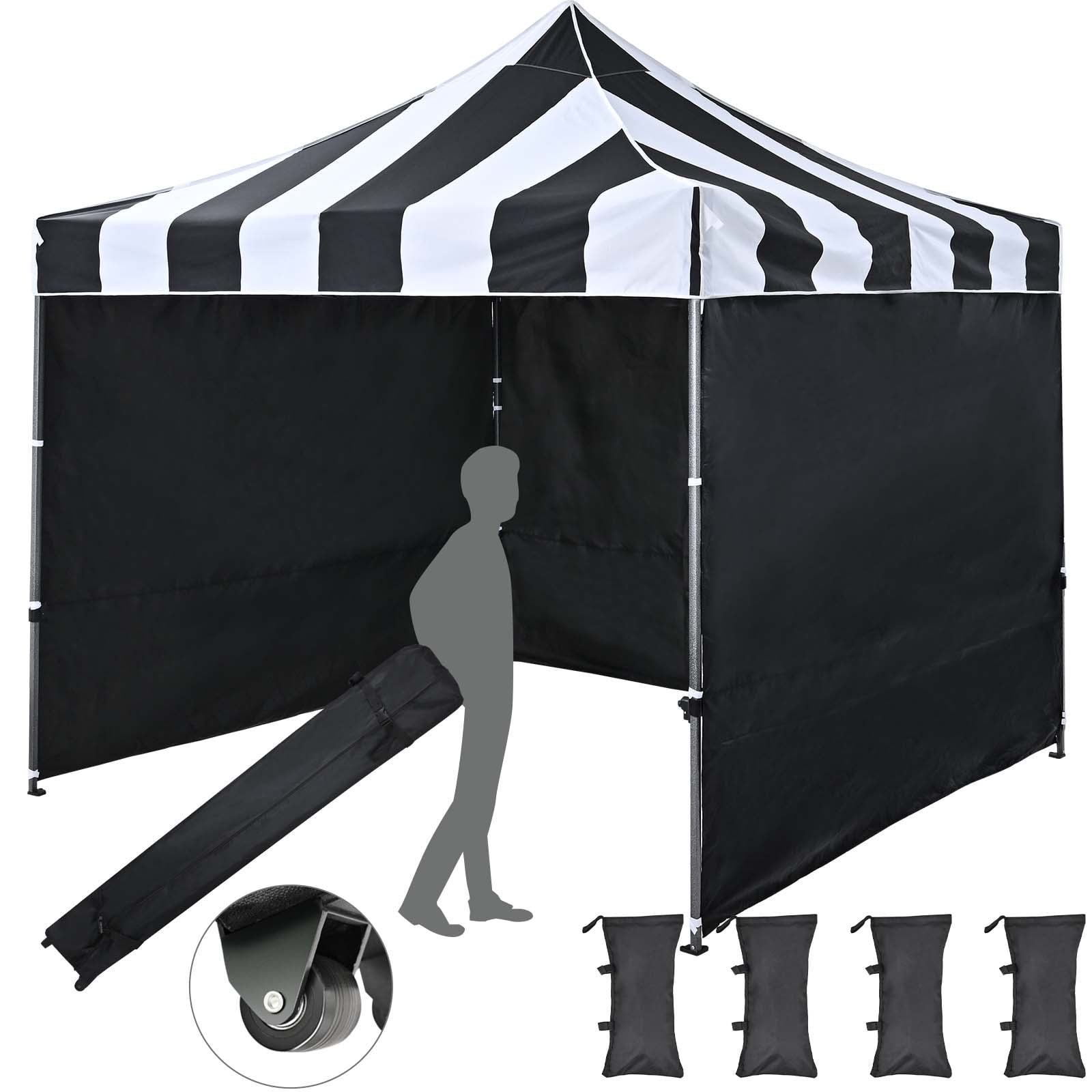 TEXINPRESS 10'x10' Pop Up Commercial Canopy Tent with Sidewalls
