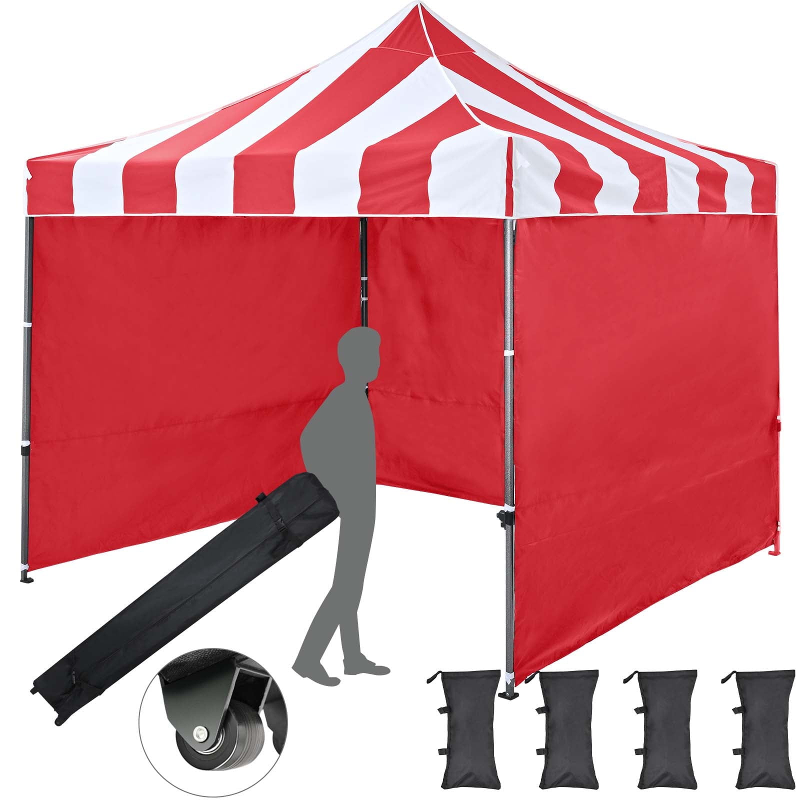 TEXINPRESS 10'x10' Commercial Pop-Up Canopy Tent with Side TEXINPRESS 10'x10' Commercial Pop-Up Canopy Tent with Side